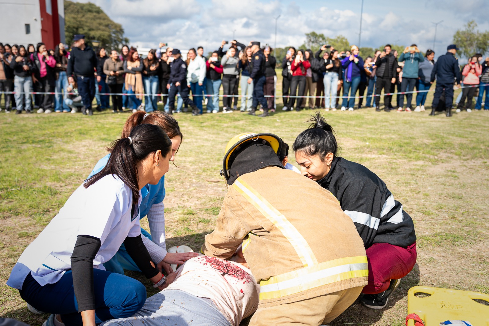 La cuarta cohorte de la Dip. en Atención Inicial en Urgencias y Emergencias culminó con la realización de un un simulacro