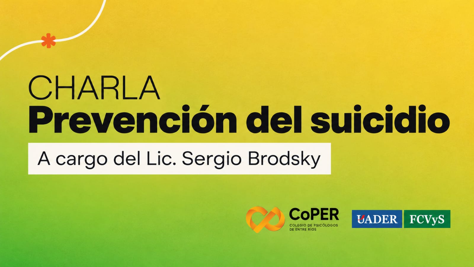 Este jueves el Lic. Sergio Brodsky brindará una charla en la FCVyS sobre la prevención del suicidio